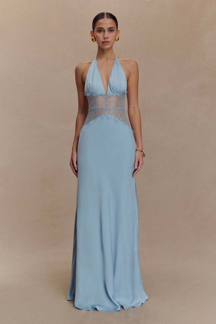 Peyton - Satin Lace Maxi Dress