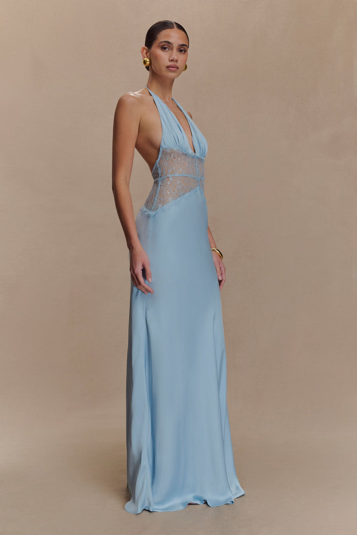 Peyton - Satin Lace Maxi Dress