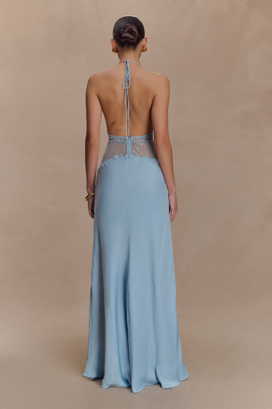 Peyton - Satin Lace Maxi Dress