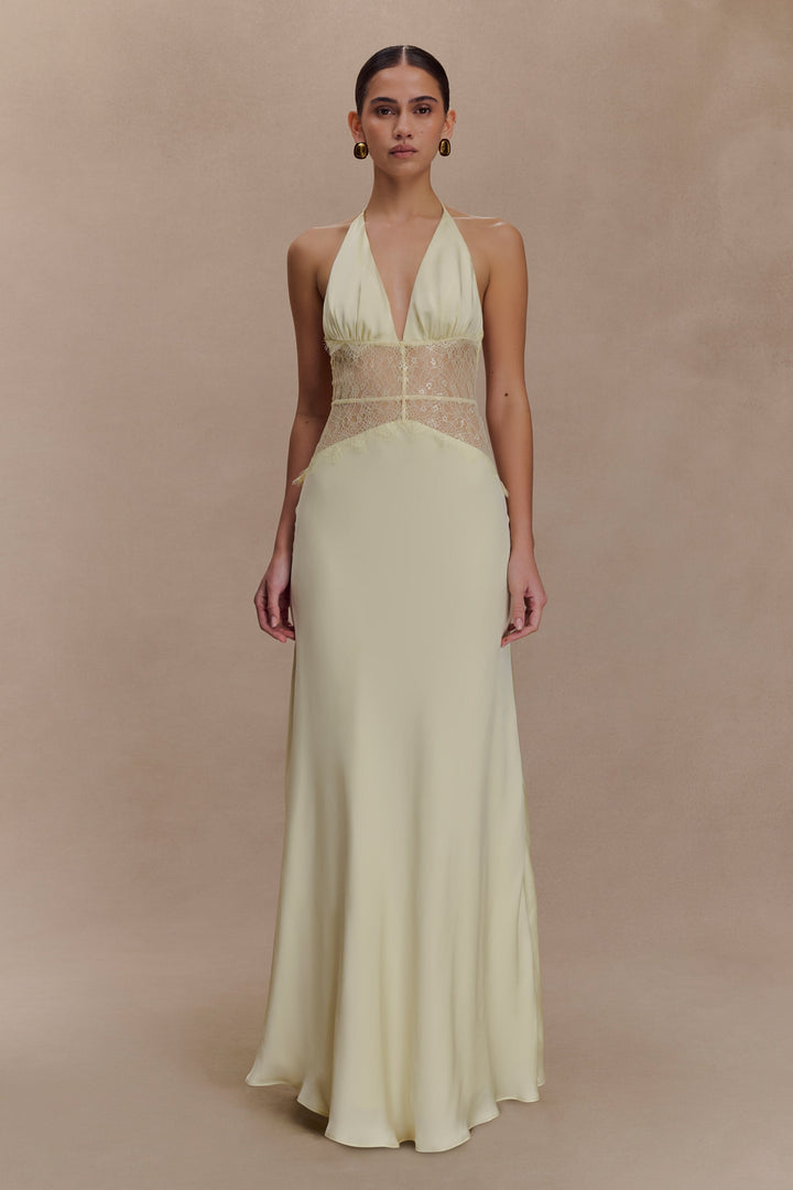 Peyton - Satin Lace Maxi Dress