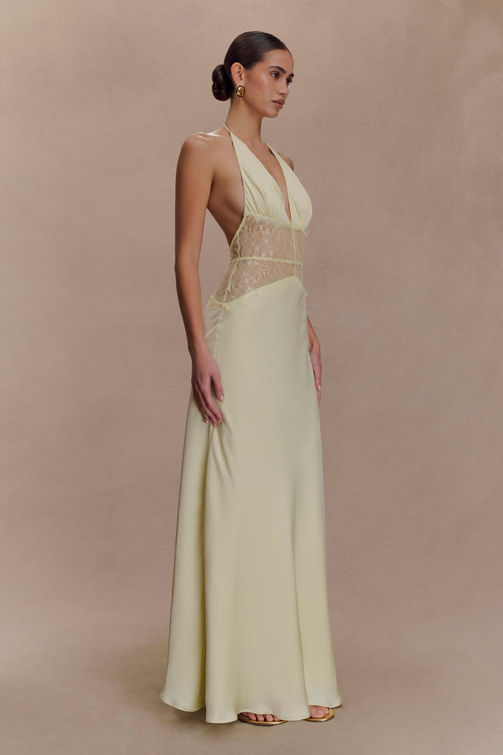 Peyton - Satin Lace Maxi Dress
