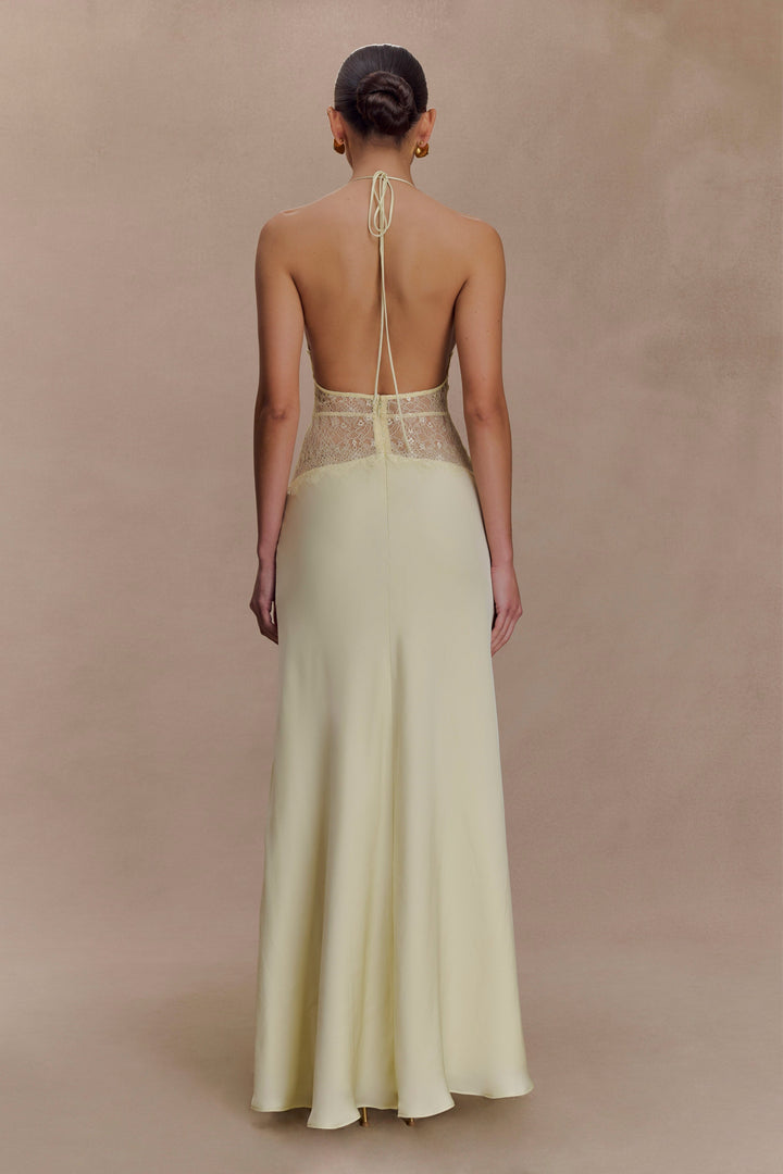 Peyton - Satin Lace Maxi Dress