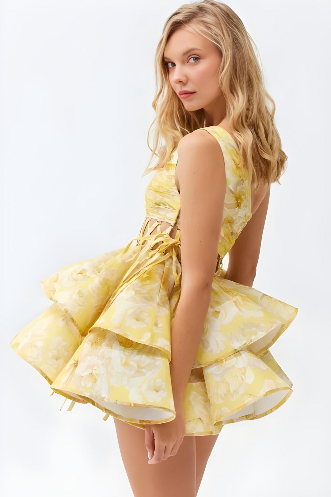 Pryselitha - Floral One Shoulder Mini Dress