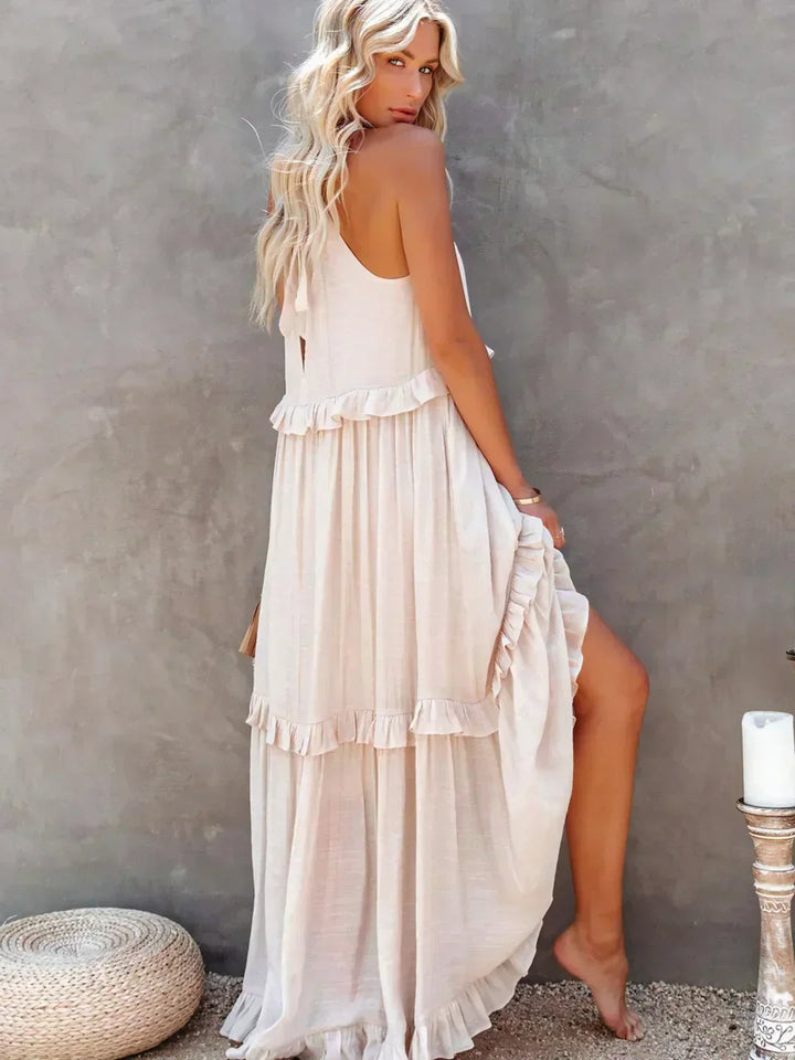 Esmara - Halter Ruffle Maxi Dress