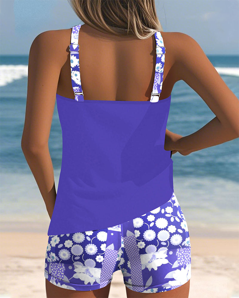 Ella - Floral Print Two-Piece Swim Set