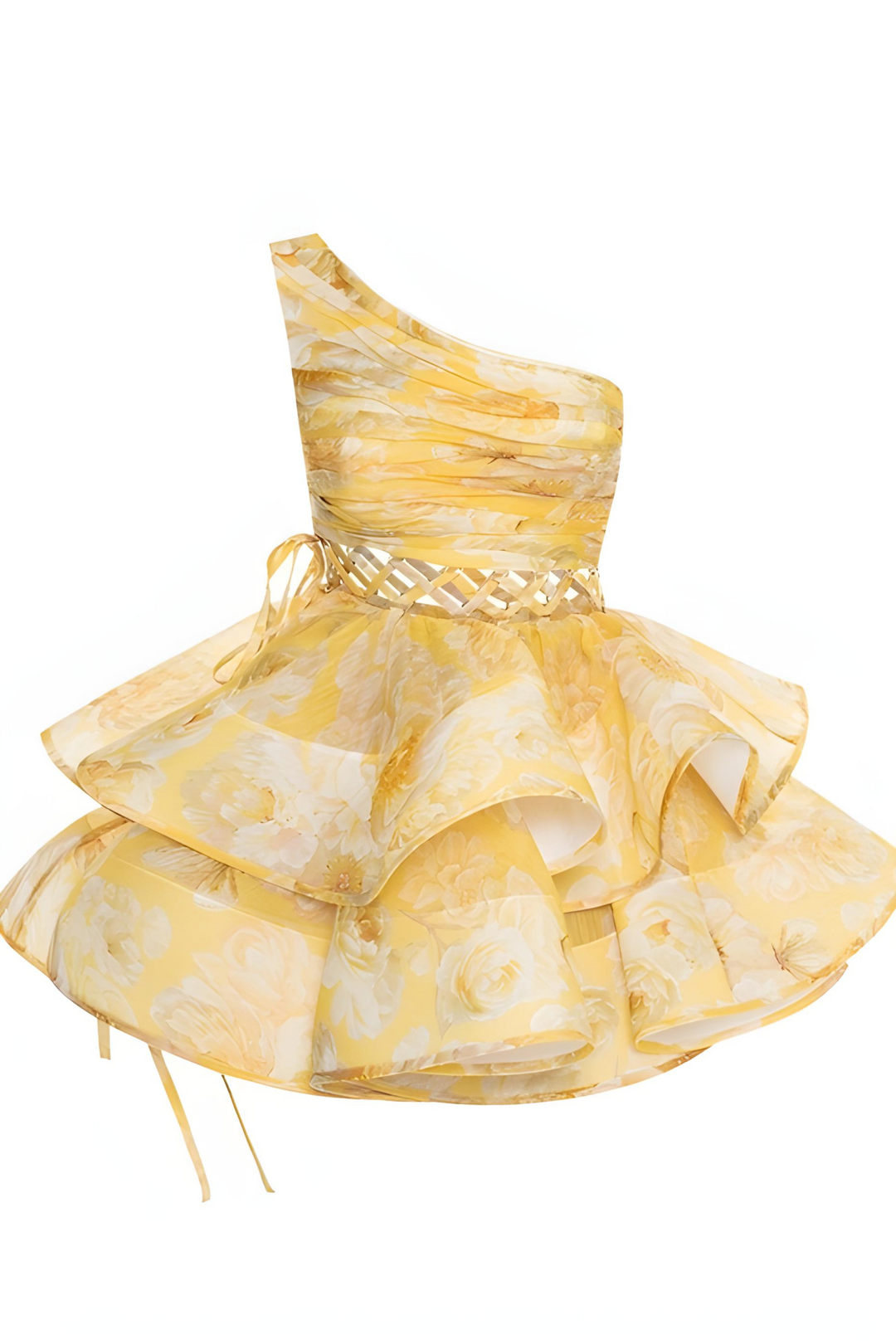 Pryselitha - Floral One Shoulder Mini Dress