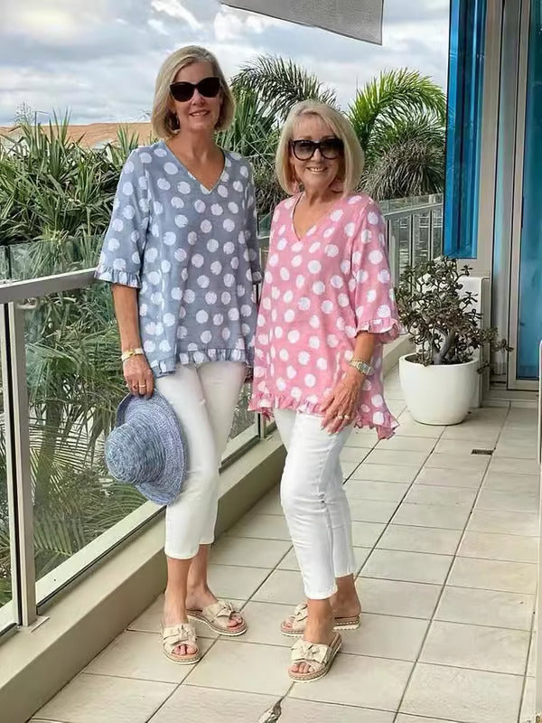 Evella -  Stylish V-Neck Blouse