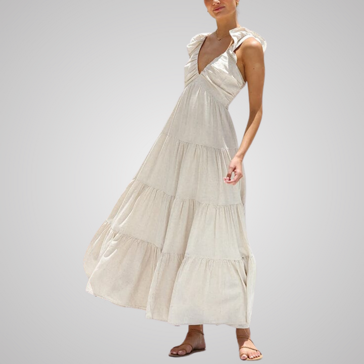 Saphis - Elegant Ruffled Maxi Dress