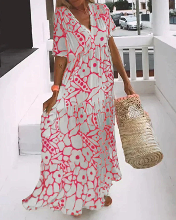 Faylinnae- Long Pattern Dress