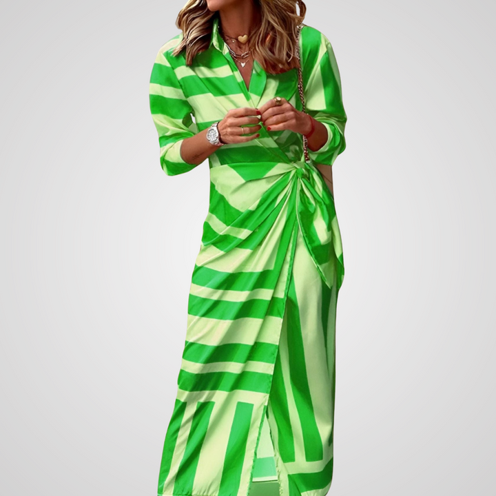Floralyne - Tailored Shirt Dress with Print