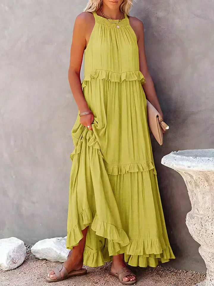 Esmara - Halter Ruffle Maxi Dress
