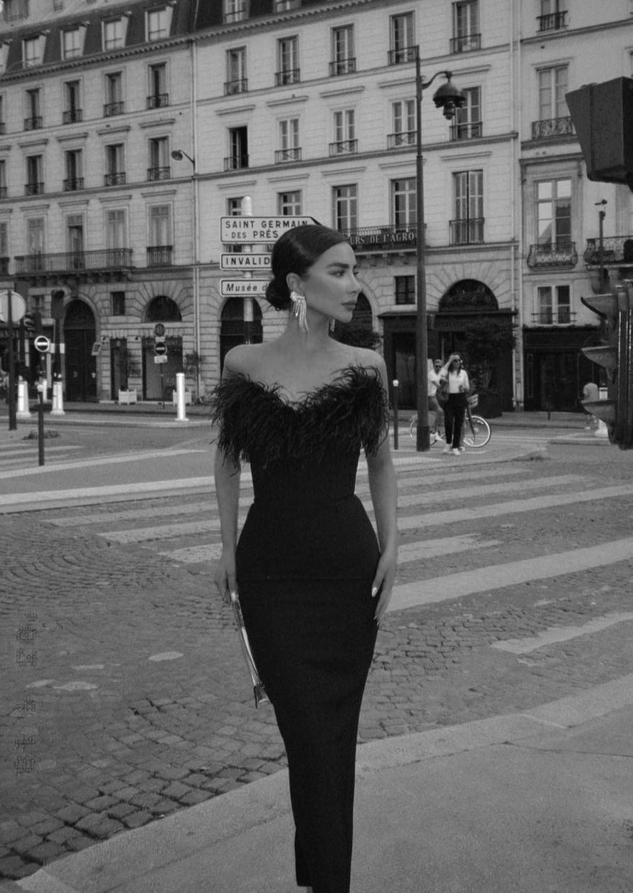 Selyra - Luxurious Feather Dress