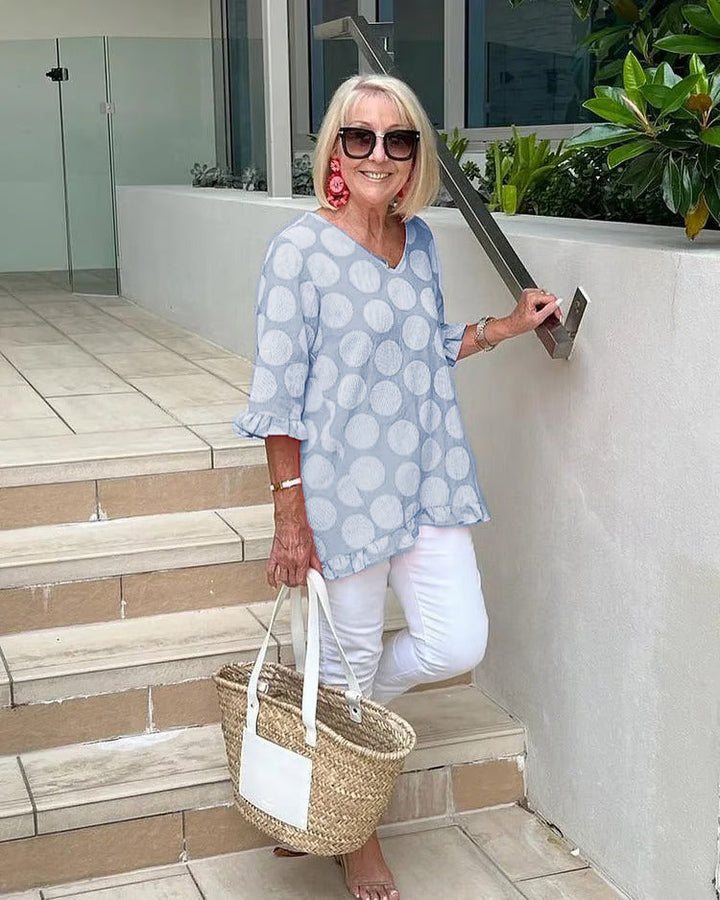 Evella -  Stylish V-Neck Blouse