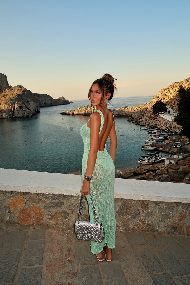 Isabelle - Radiant backless knit dress