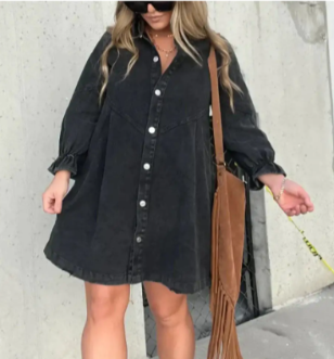 LUNA | Washed Denim Dress