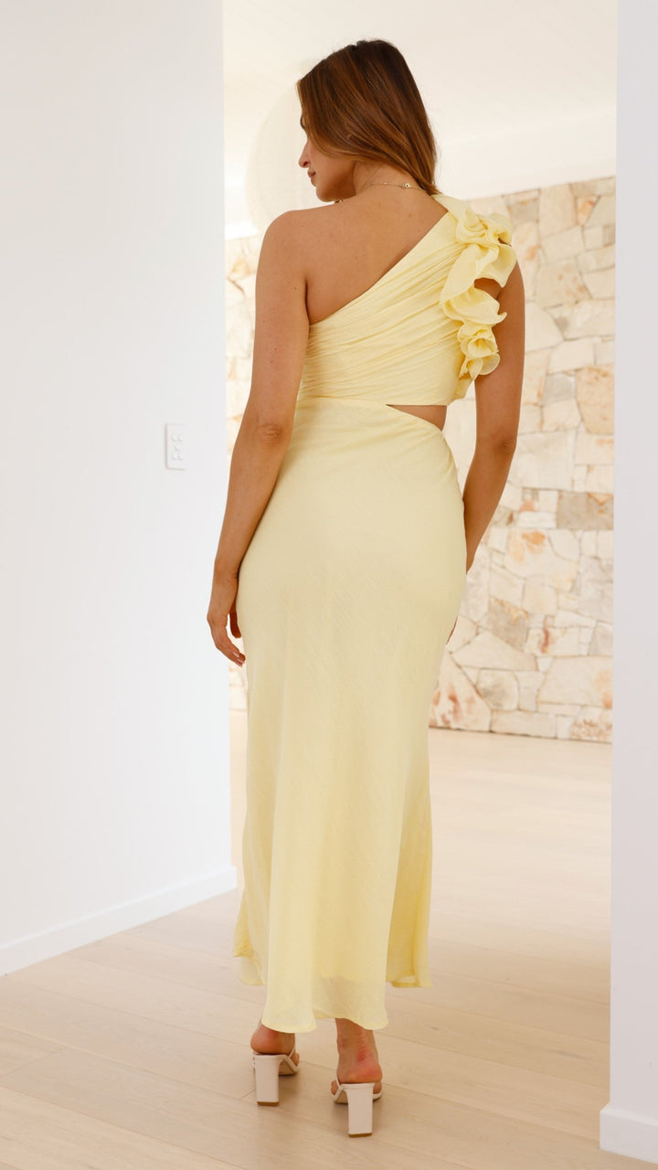 Quivannaea  - One-Shoulder Cutout Maxi Dress