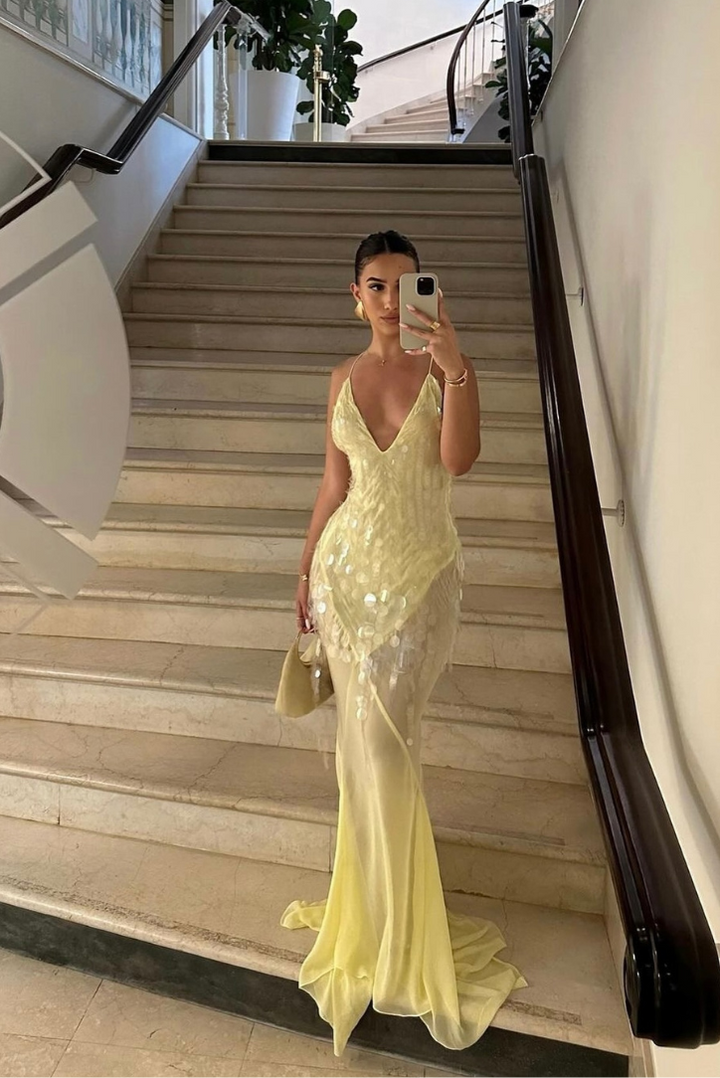 Aaliyah - V-Neck Sleeveless Maxi Dress