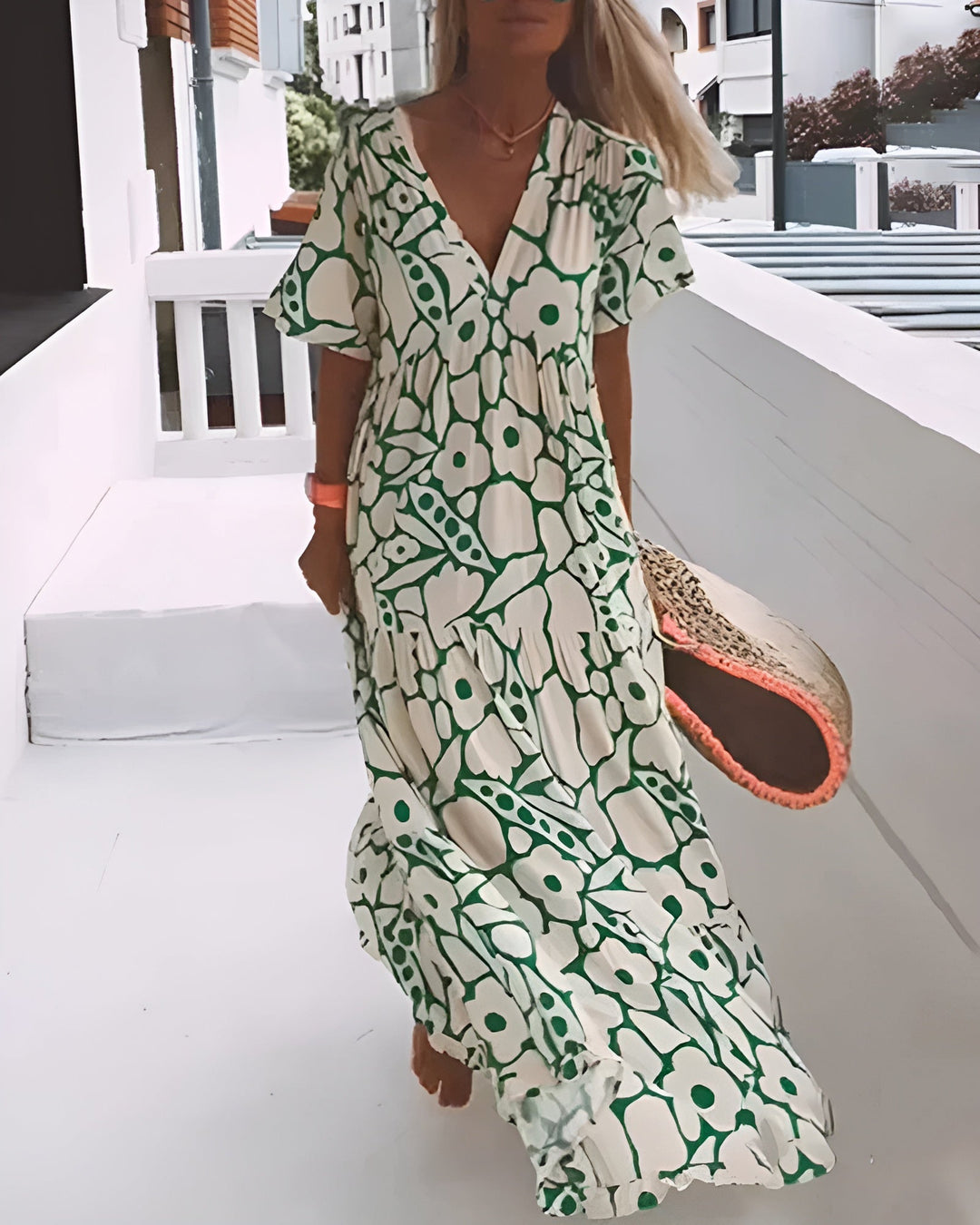 Faylinnae- Long Pattern Dress