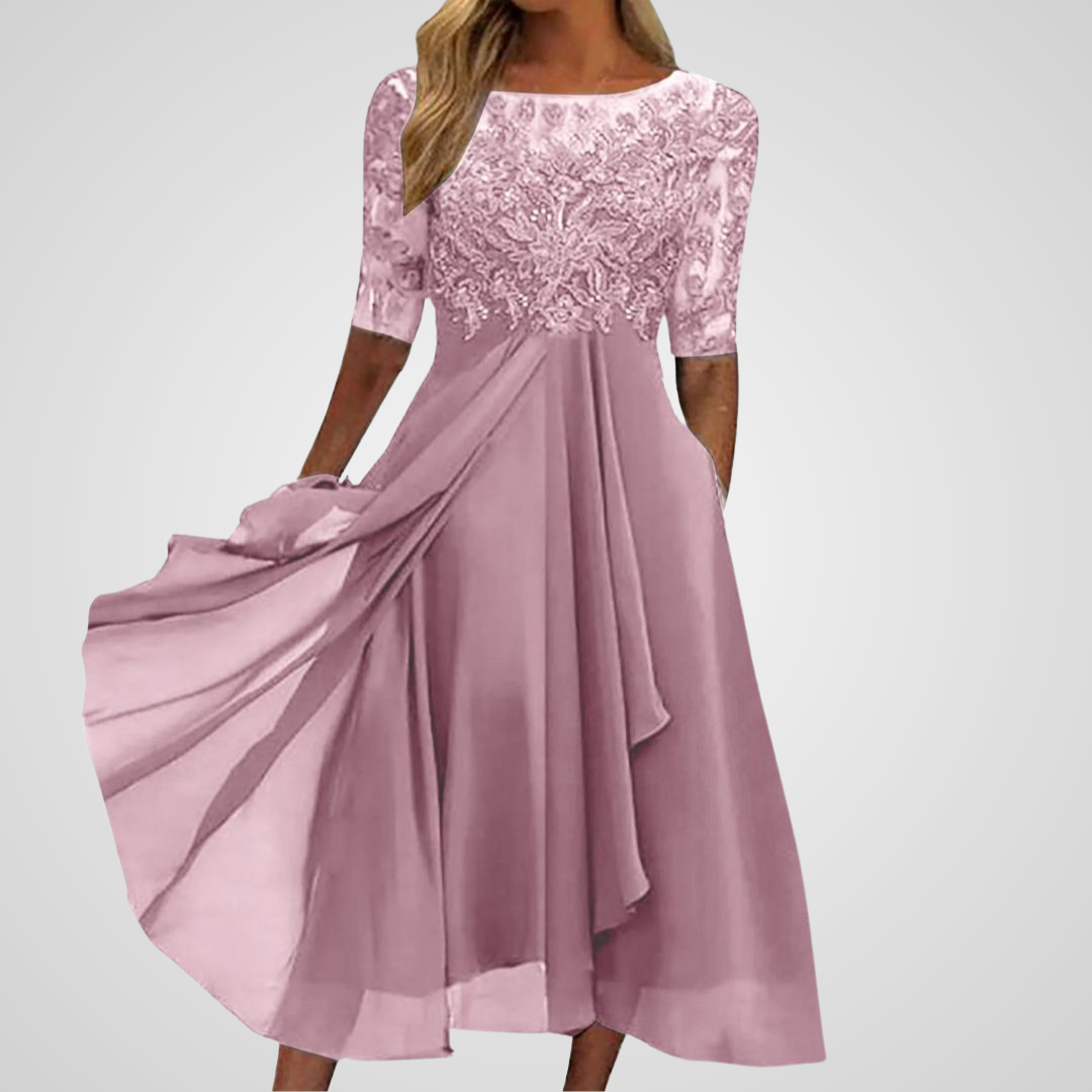 Aurivella - Elegant Lace Dress