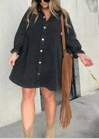 LUNA | Washed Denim Dress