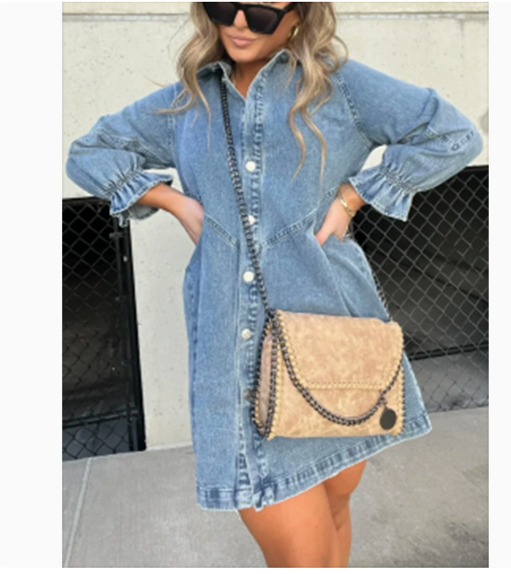 LUNA | Washed Denim Dress