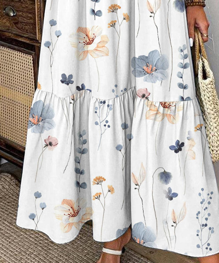 Haisley - Fresh maxi dress with print & collar