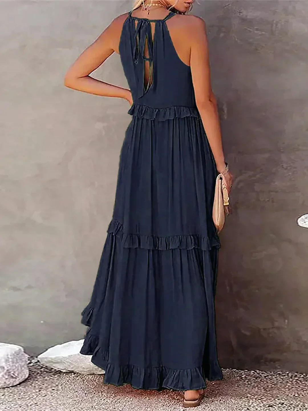 Esmara - Halter Ruffle Maxi Dress