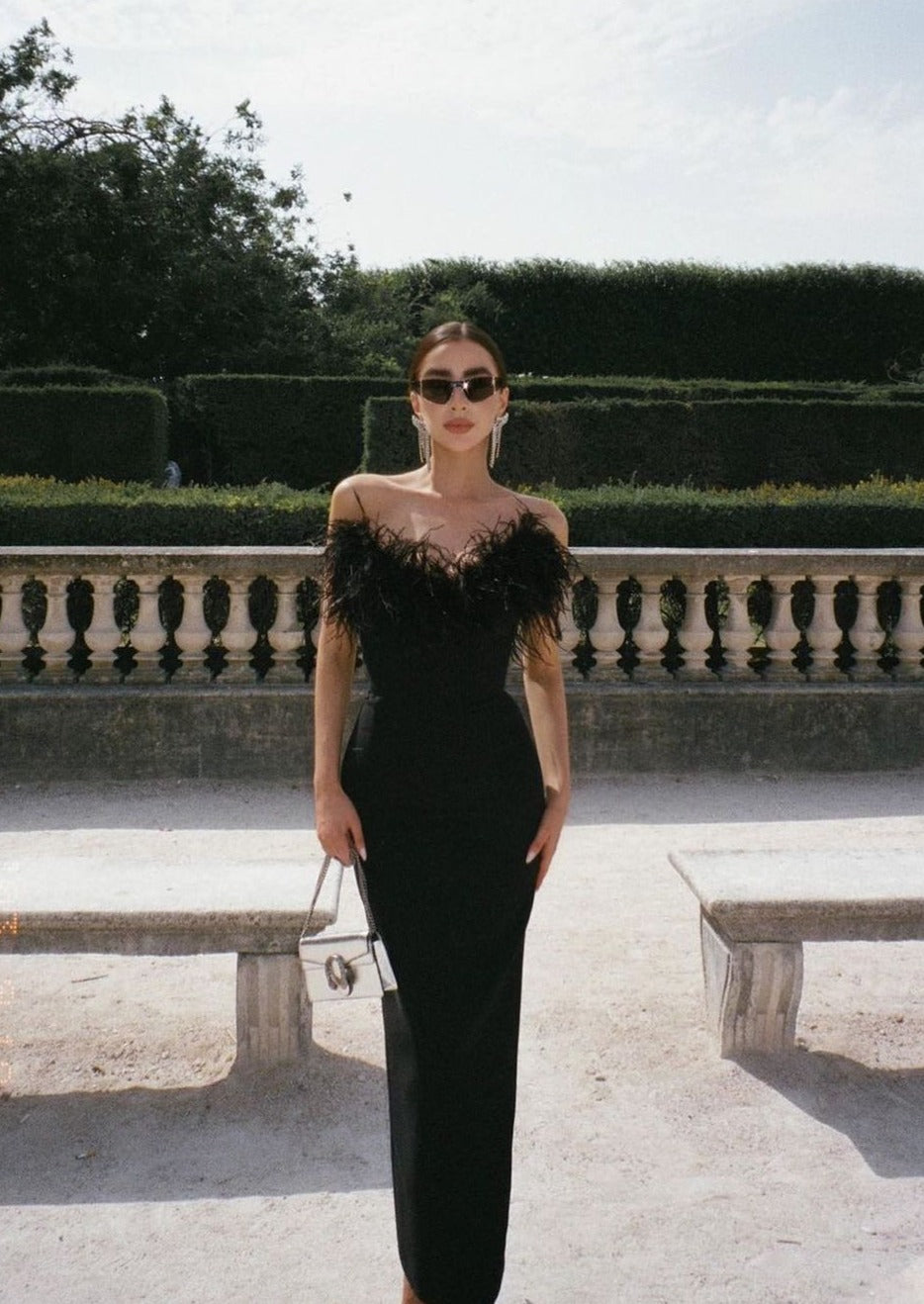 Selyra - Luxurious Feather Dress