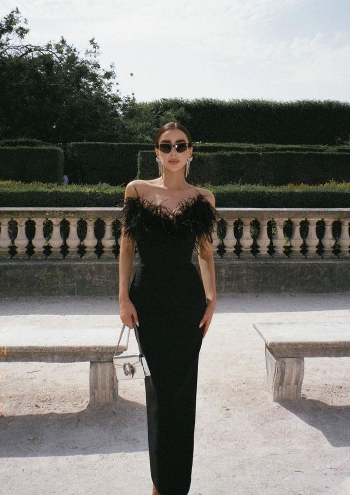 Selyra - Luxurious Feather Dress