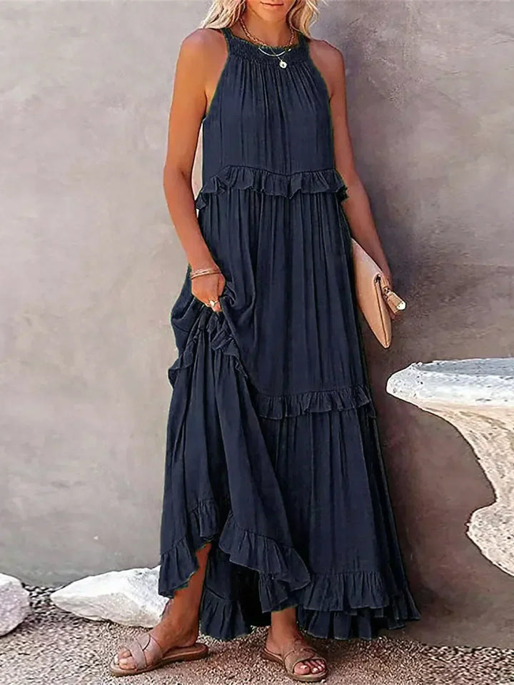 Esmara - Halter Ruffle Maxi Dress