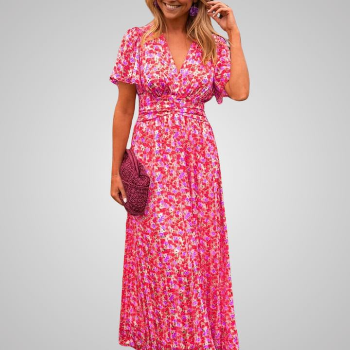 Zeraphyne - Floral Maxi Dress with Natural Elegance Premium