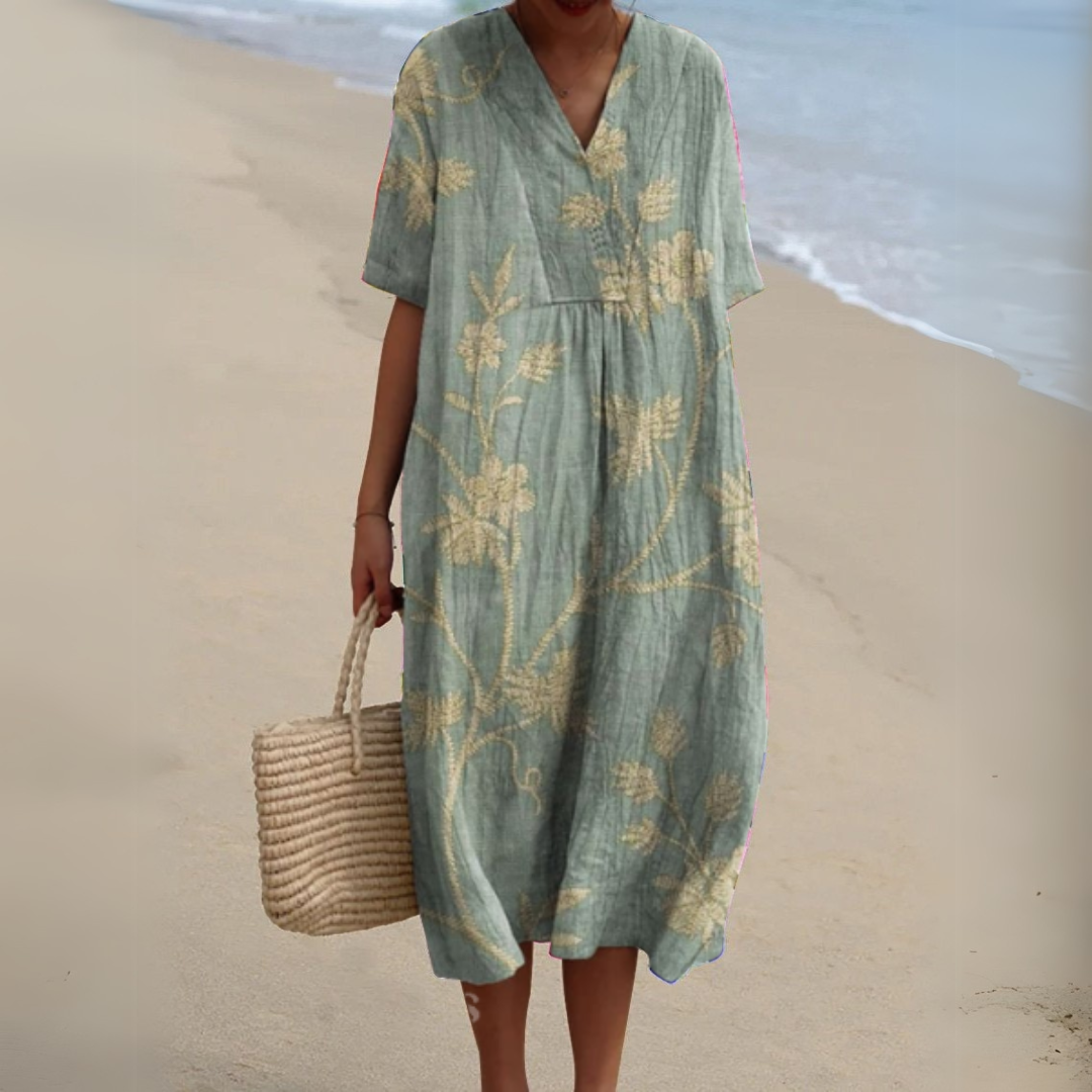 Elorayae- Summer Dress with Flower Motif