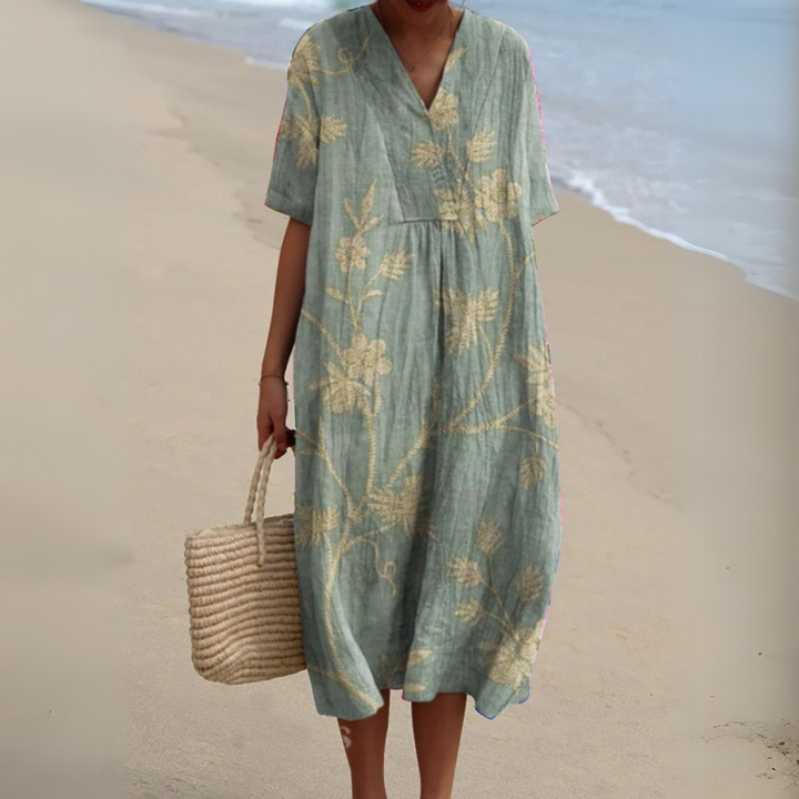 Elorayae- Summer Dress with Flower Motif