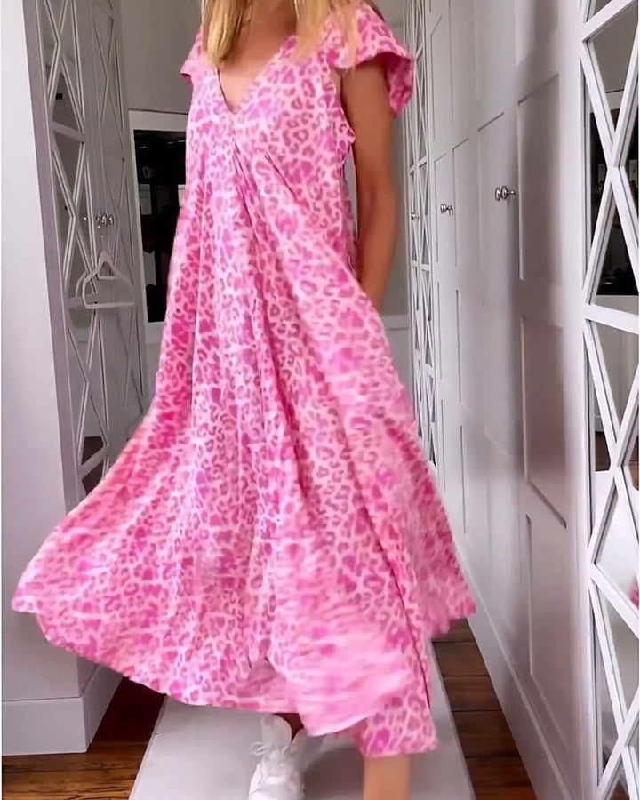 Evadie - V-Neck Maxi Dress