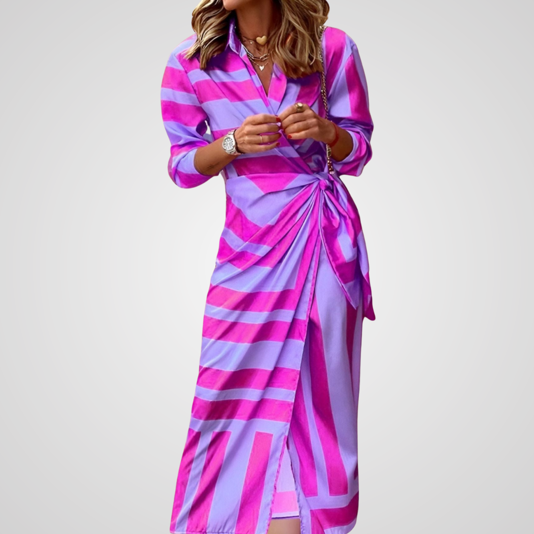 Floralyne - Tailored Shirt Dress with Print