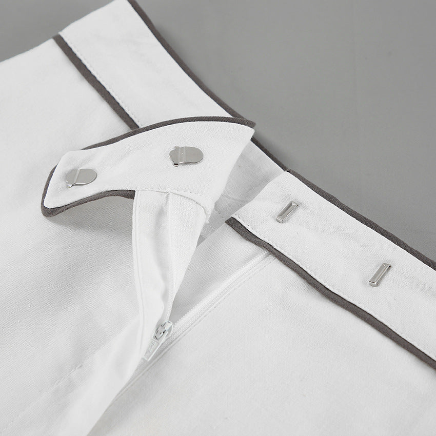 Olyssia  - Belted Button-Up Set