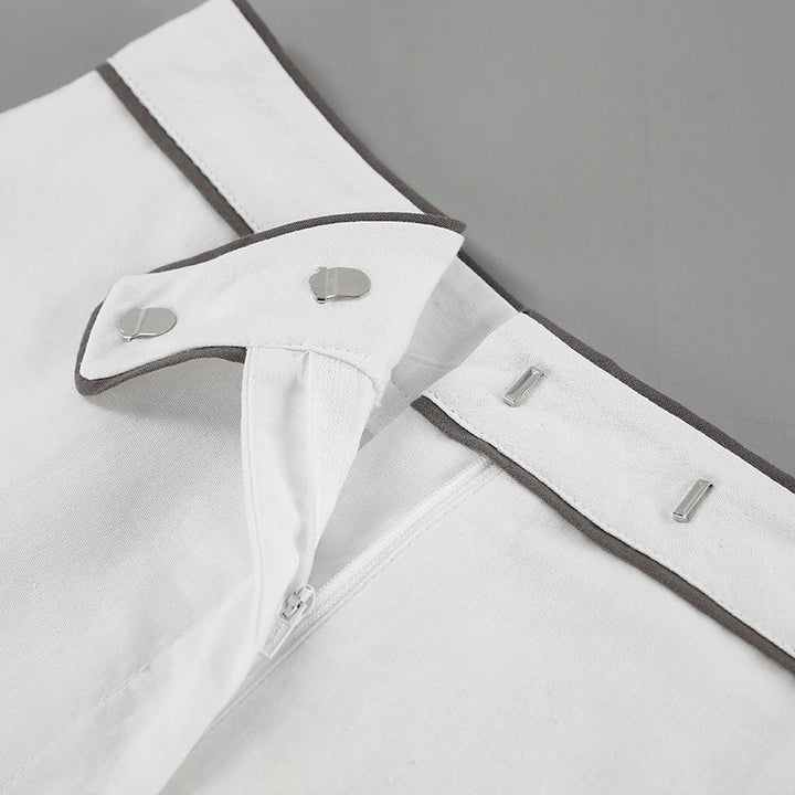 Olyssia  - Belted Button-Up Set