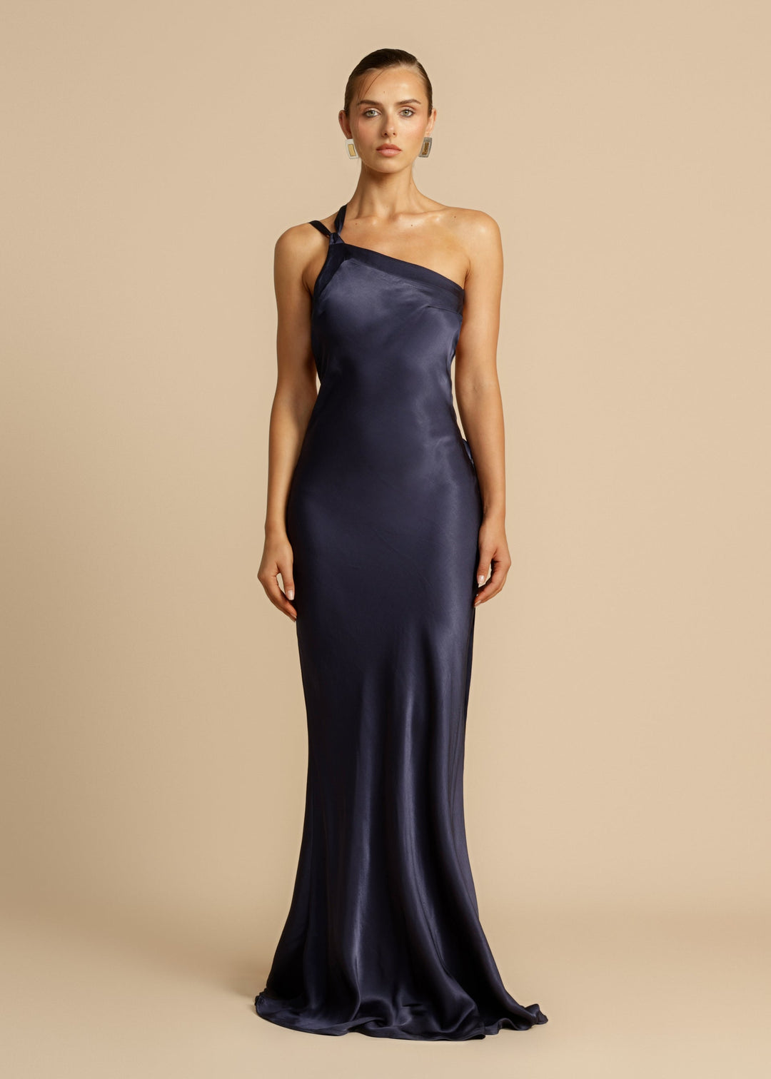 Ella - One-shoulder satin maxi dress