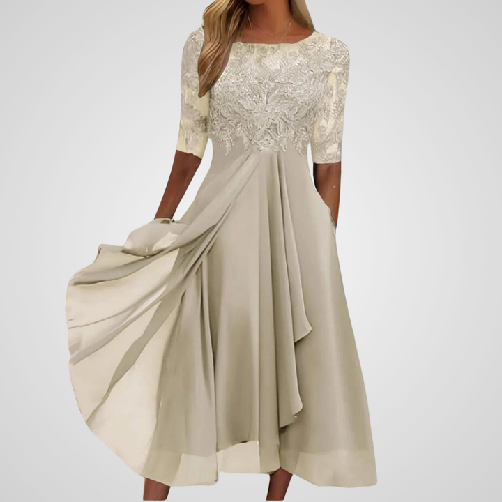 Aurivella - Elegant Lace Dress