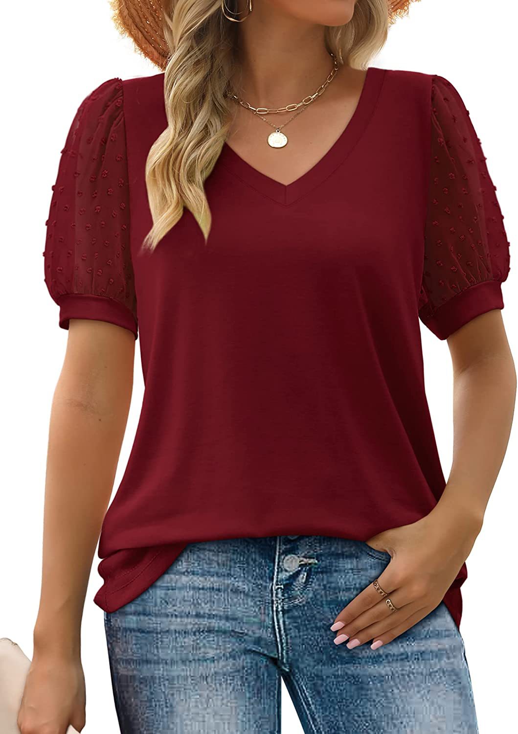 Ayva -  Elegant Puff-Sleeve Top