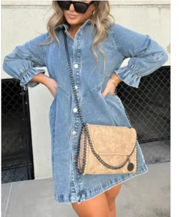 LUNA | Washed Denim Dress