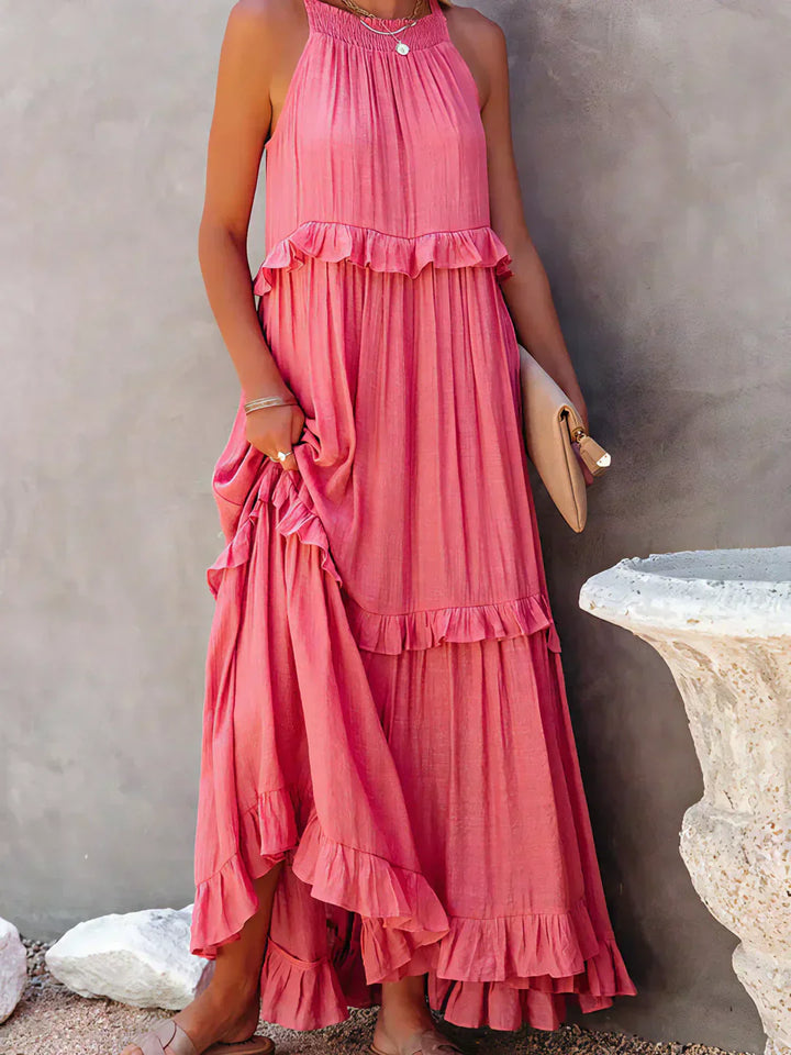 Esmara - Halter Ruffle Maxi Dress
