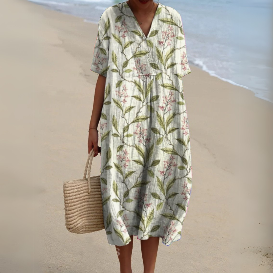 Elorayae- Summer Dress with Flower Motif