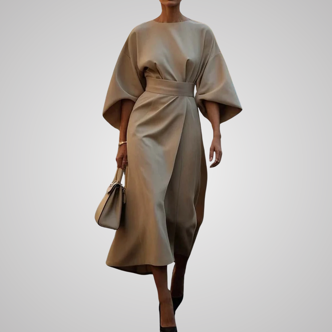 Mirelia - Elegant Dress with Puff Sleeves