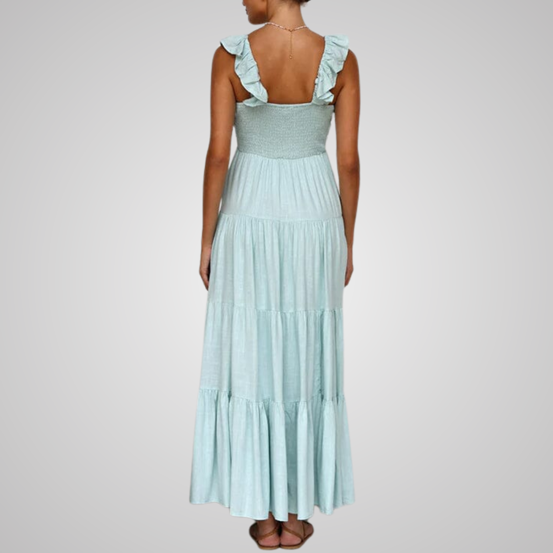 Saphis - Elegant Ruffled Maxi Dress