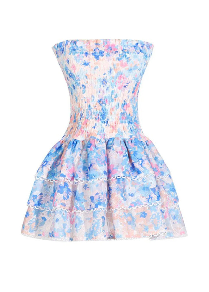 Kaylee - Strapless Floral Dress