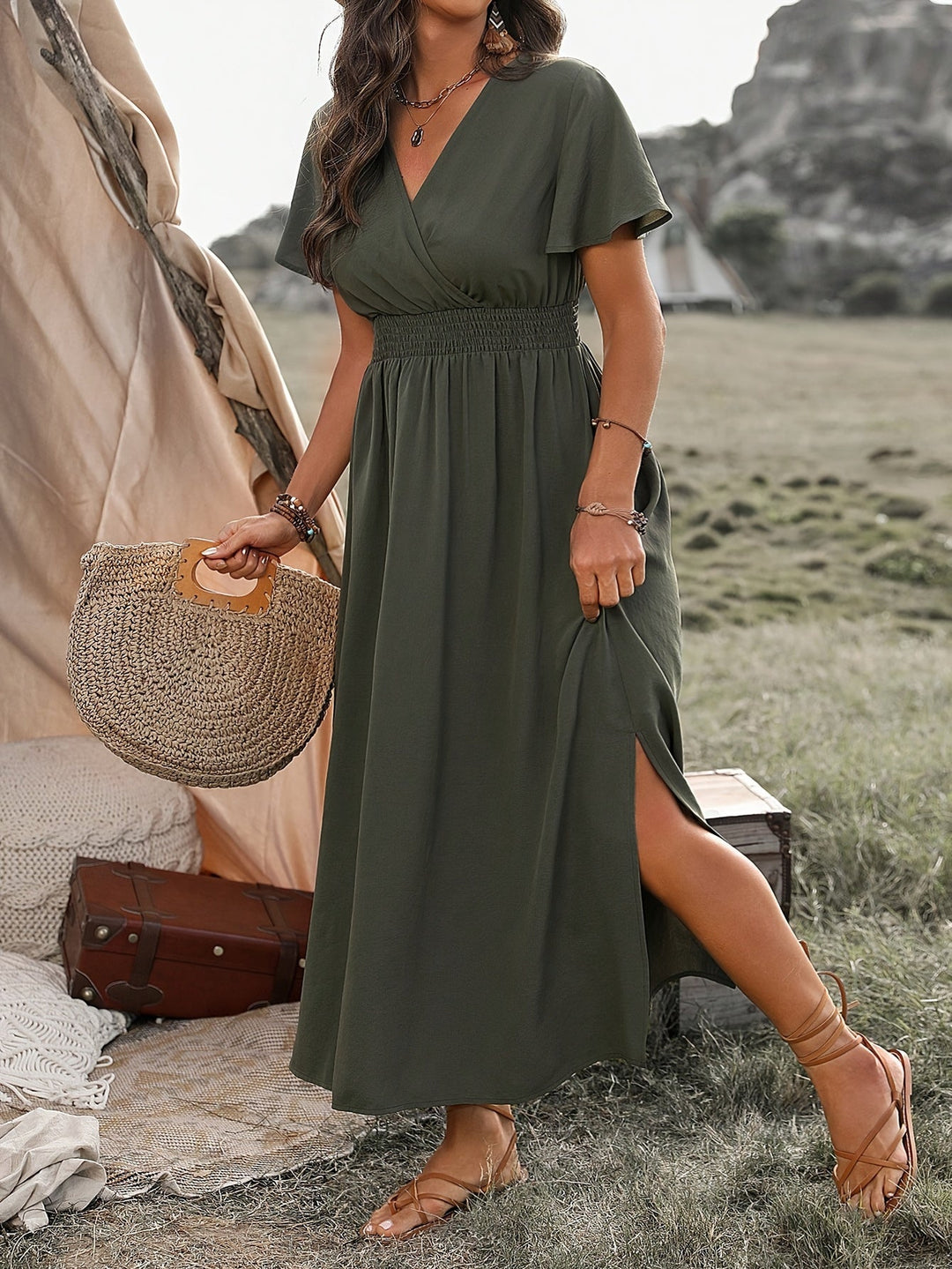 Lotus - Flutter Sleeve Maxi Dress