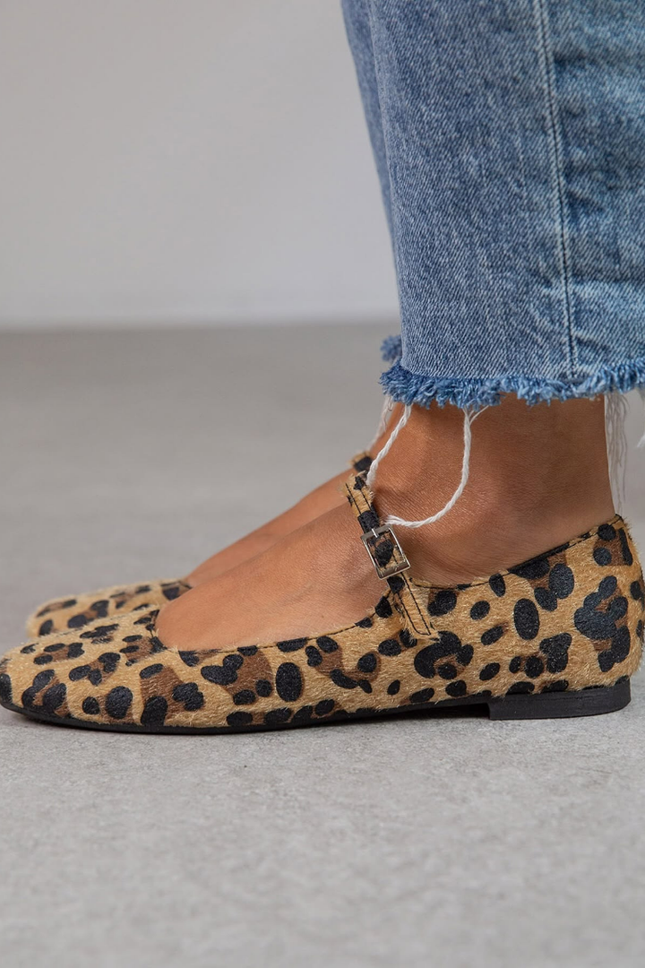 Aria - Animal Print Mary Jane Flats Elegant and Trendy Style