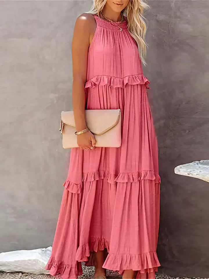 Esmara - Halter Ruffle Maxi Dress