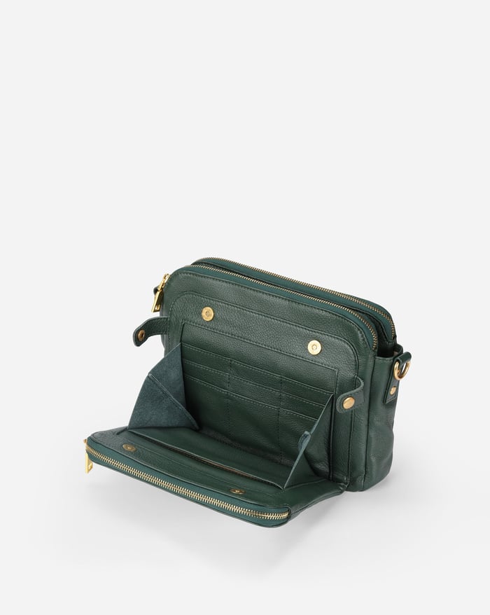Aelira - Sleek Three Layer Crossbody Bag